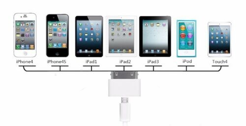 Micro USB zu Stecker 30-Pin Adapter für Apple iPhone 4 S 4 S 3gs iPad